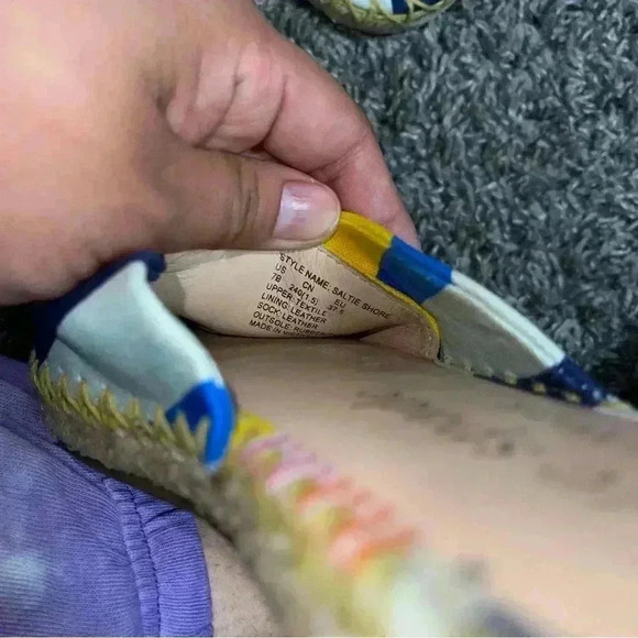 KATE SPADE NY Saltie Shore
Oceanside Multi-Stripe Espadrille Slides Sz 7B - Picture 2 of 6